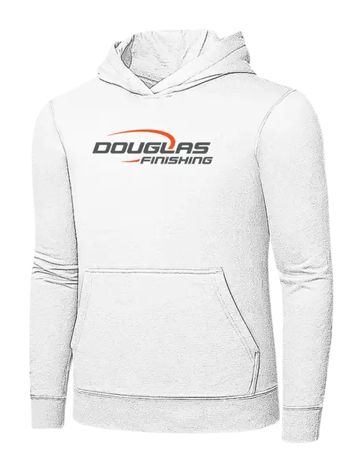 White 7.8 oz Ring Spun Hooded Sweatshirt w/Douglas Finishing Logo