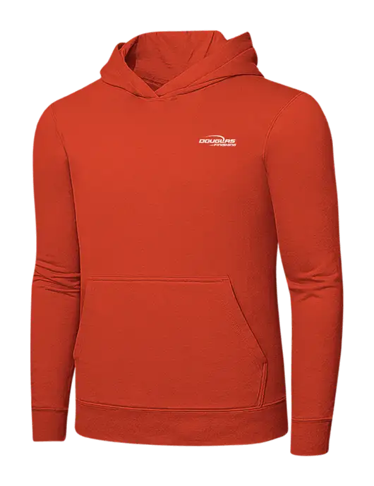 Orange 7.8 oz Ring Spun Hooded Sweatshirt w/Douglas Finishing Logo