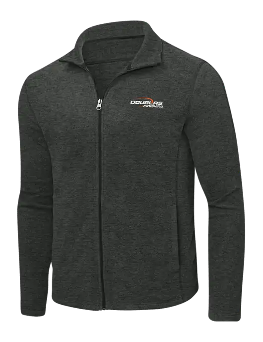 Charcoal Heather Microfleece Full-Zip Jacket w/Douglas Finishing Logo