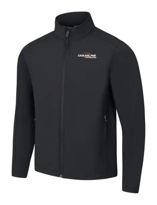 Black Core Soft Shell Jacket w/Douglas Finishing Logo