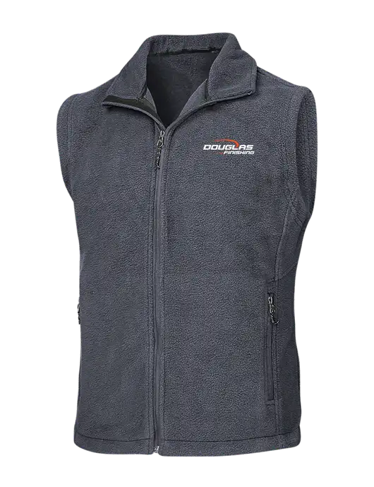 Dark Grey Fleece Vest w/Douglas Finishing Logo