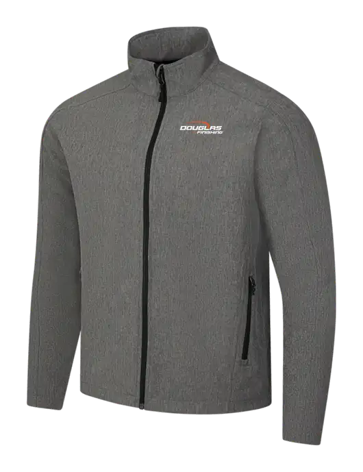Medium Grey Heather Core Soft Shell Jacket w/Douglas Finishing Logo
