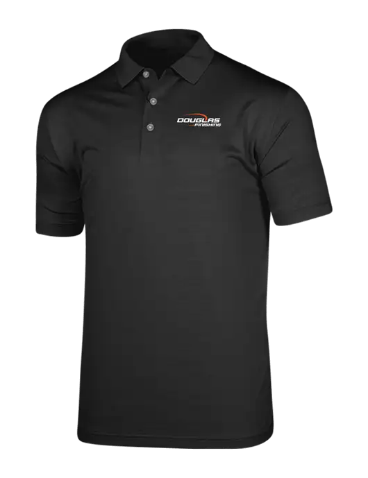 Callaway Vibrant Black Ventilated Polo w/Douglas Finishing Logo