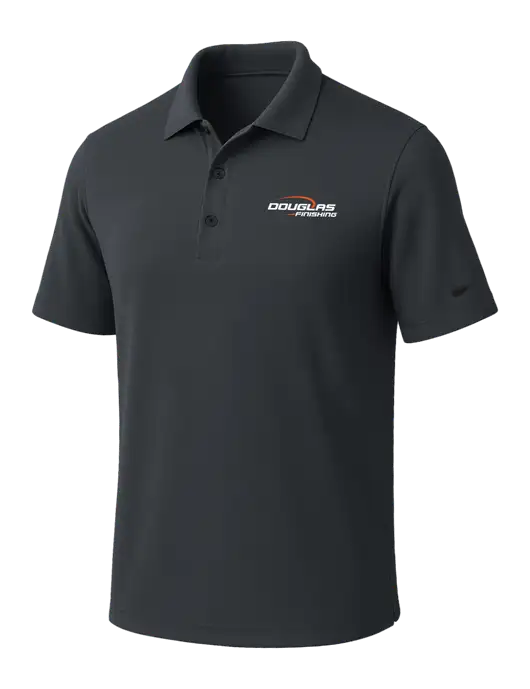 NIKE Dark Grey Dri-Fit Micro Pique Polo w/Douglas Finishing Logo