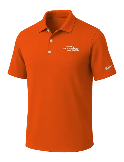 NIKE Orange Dri-Fit Micro Pique Polo w/Douglas Finishing Logo