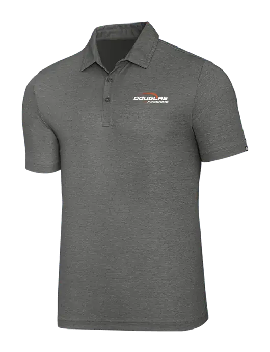 TravisMathew Grey Heather Oceanside Polo w/Douglas Finishing Logo