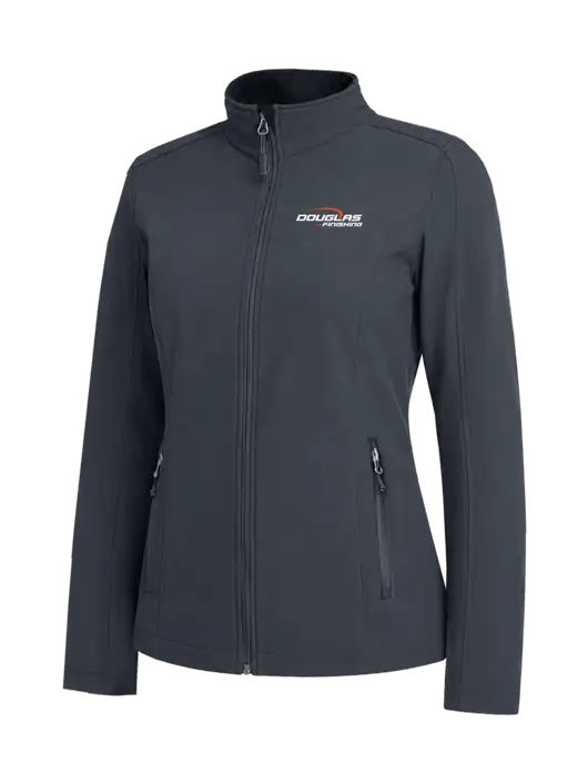 Charcoal Grey Womens Core Soft Shell Jacket w/Douglas Finishing Logo