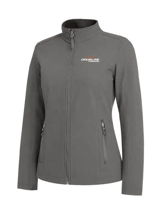 Medium Grey Womens Core Soft Shell Jacket w/Douglas Finishing Logo