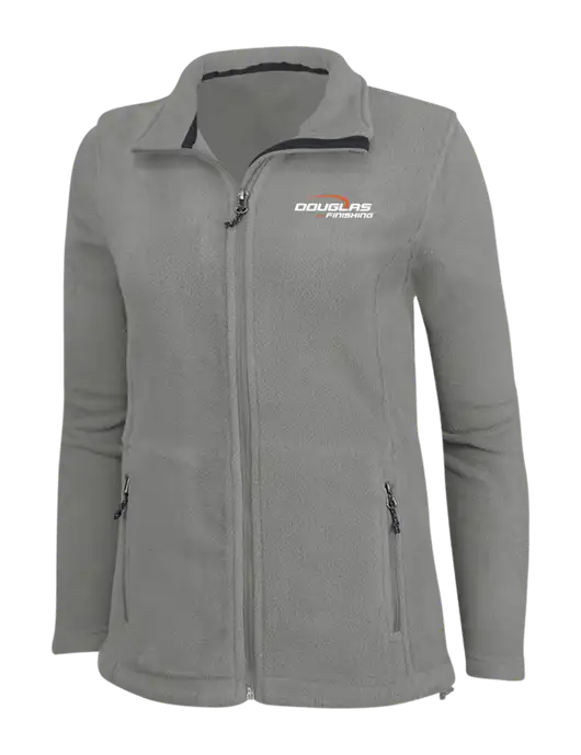 Womens Medium Grey Fleece Jacket w/Douglas Finishing Logo