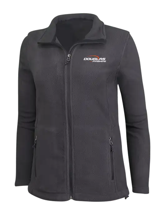 Womens Fleece Dark Grey Jacket w/Douglas Finishing Logo