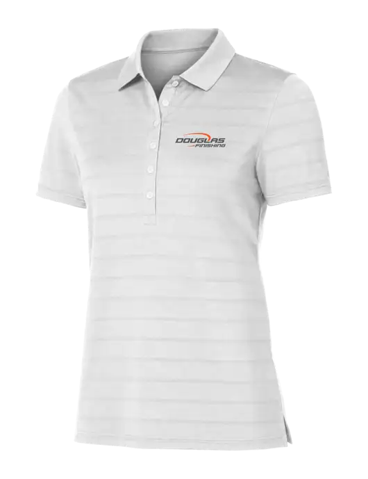 Callaway Womens Bright White Ventilated Polo w/Douglas Finishing Logo