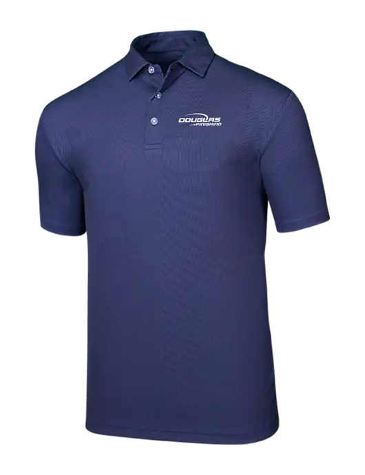 Callaway Birdseye Navy Polo w/Douglas Finishing Logo