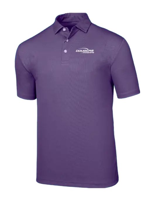 Callaway Birdseye Purple Polo w/Douglas Finishing Logo