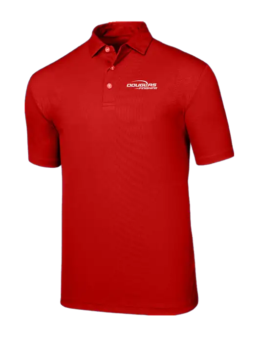 Callaway Birdseye Red Polo w/Douglas Finishing Logo