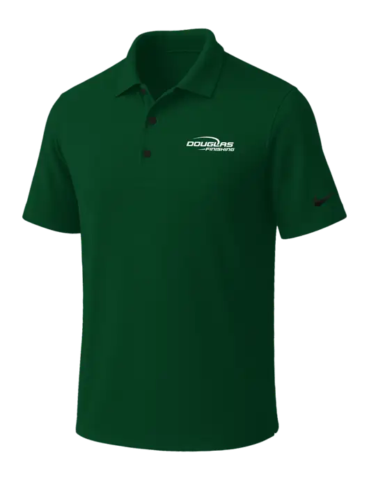 NIKE Dark Green Dri-Fit Micro Pique Polo w/Douglas Finishing Logo