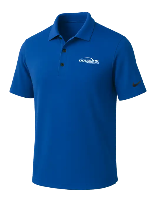 NIKE Dark Royal Dri-Fit Micro Pique Polo w/Douglas Finishing Logo