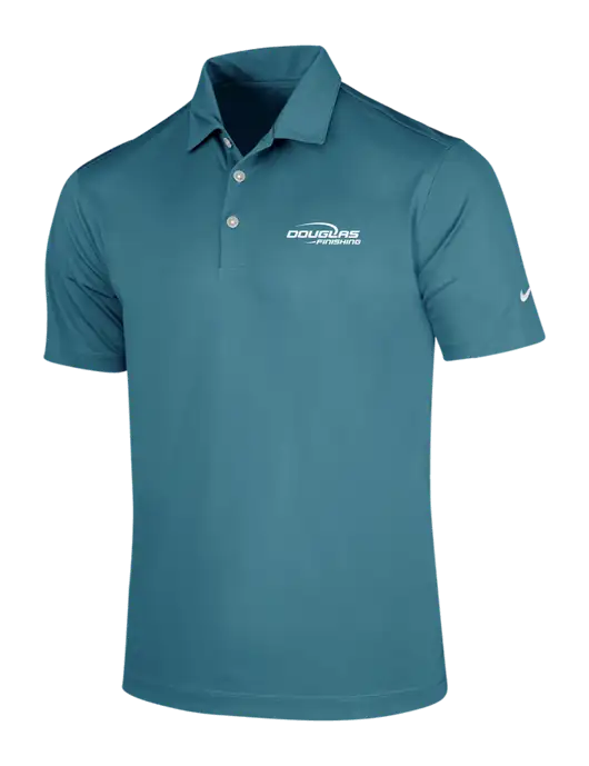 NIKE Dark Teal Dri-Fit Vertical Mesh Polo w/Douglas Finishing Logo