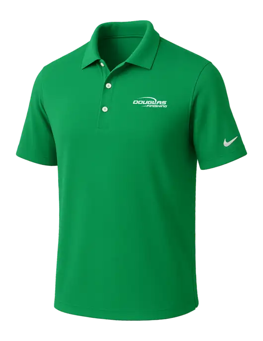 NIKE Kelly Green Dri-Fit Micro Pique Polo w/Douglas Finishing Logo