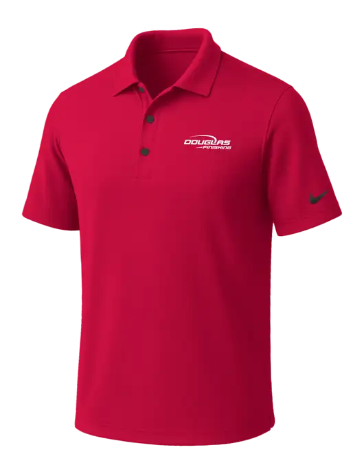 NIKE Red Dri-Fit Micro Pique Polo w/Douglas Finishing Logo