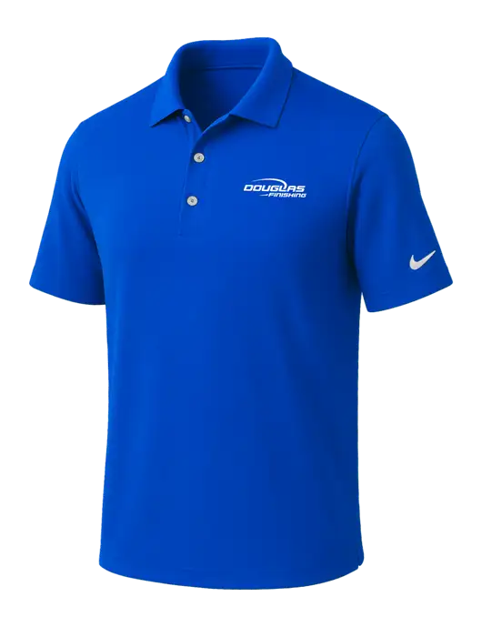 NIKE Royal Dri-Fit Micro Pique Polo w/Douglas Finishing Logo