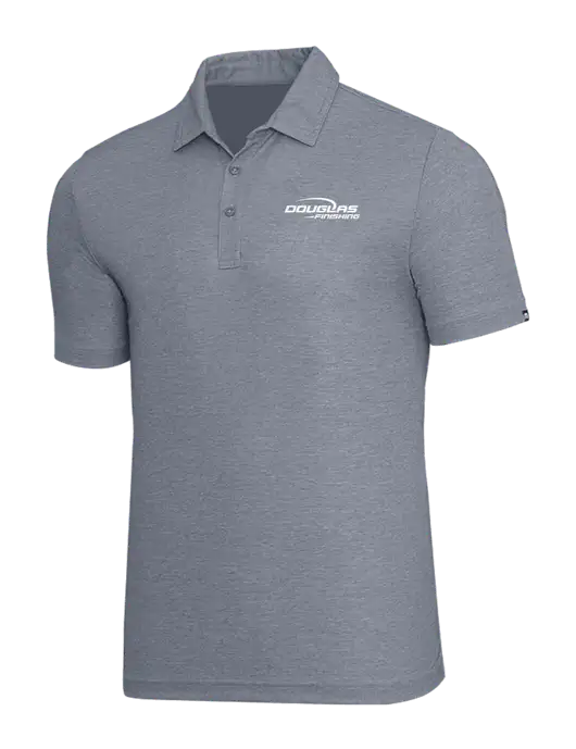 TravisMathew Navy Heather Oceanside Polo w/Douglas Finishing Logo