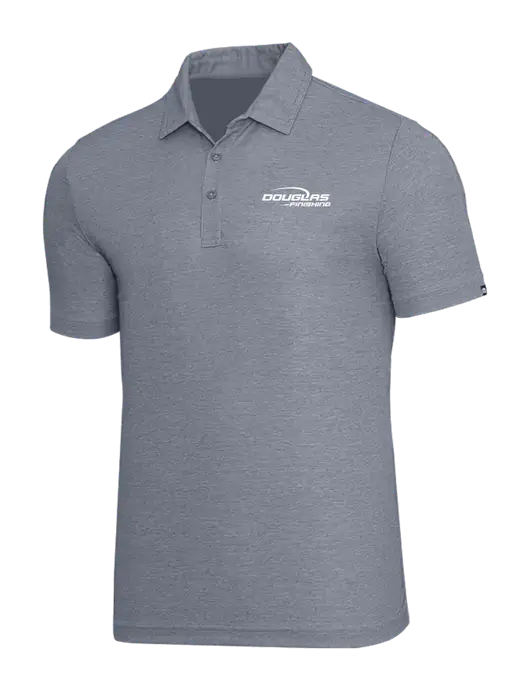 TravisMathew Navy Heather Oceanside Polo w/Douglas Finishing Logo