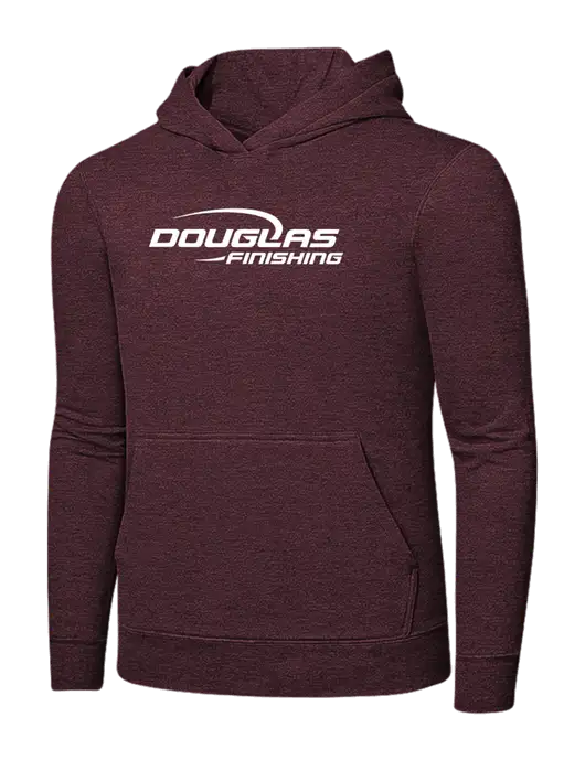 Heather Maroon 7.8 oz Ring Spun Hooded Sweatshirt w/Douglas Finishing Logo