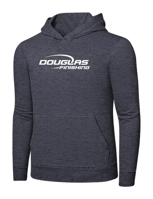 Heather Navy 7.8 oz Ring Spun Hooded Sweatshirt w/Douglas Finishing Logo