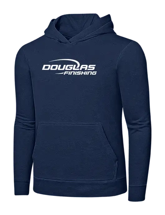 Navy 7.8 oz Ring Spun Hooded Sweatshirt w/Douglas Finishing Logo