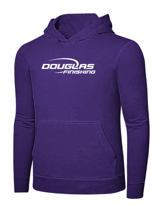 Purple 7.8 oz Ring Spun Hooded Sweatshirt w/Douglas Finishing Logo