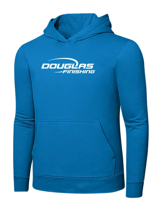 Medium Dark Sapphire 7.8 oz Ring Spun Hooded Sweatshirt w/Douglas Finishing Logo