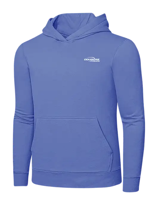 Carolina Blue 7.8 oz Ring Spun Hooded Sweatshirt w/Douglas Finishing Logo