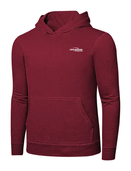 Dark Cardinal 7.8 oz Pullover Hooded Sweatshirt w/Douglas Finishing Logo