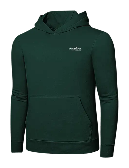 Dark Green 7.8 oz Ring Spun Hooded Sweatshirt w/Douglas Finishing Logo