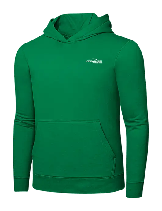 Dark Kelly Green 7.8 oz Ring Spun Hooded Sweatshirt w/Douglas Finishing Logo