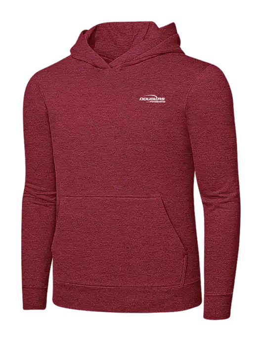 Heather Red 7.8 oz Ring Spun Hooded Sweatshirt w/Douglas Finishing Logo
