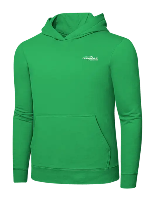 Light Kelly Green 7.8 oz Ring Spun Hooded Sweatshirt w/Douglas Finishing Logo