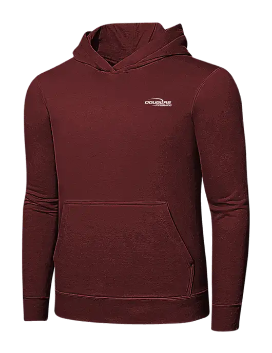 Maroon 7.8 oz Ring Spun Hooded Sweatshirt w/Douglas Finishing Logo