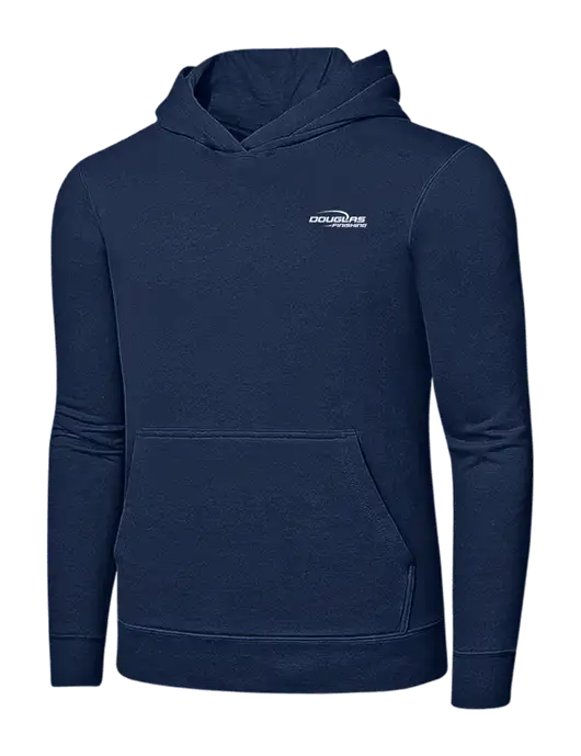 Navy 7.8 oz Ring Spun Hooded Sweatshirt w/Douglas Finishing Logo