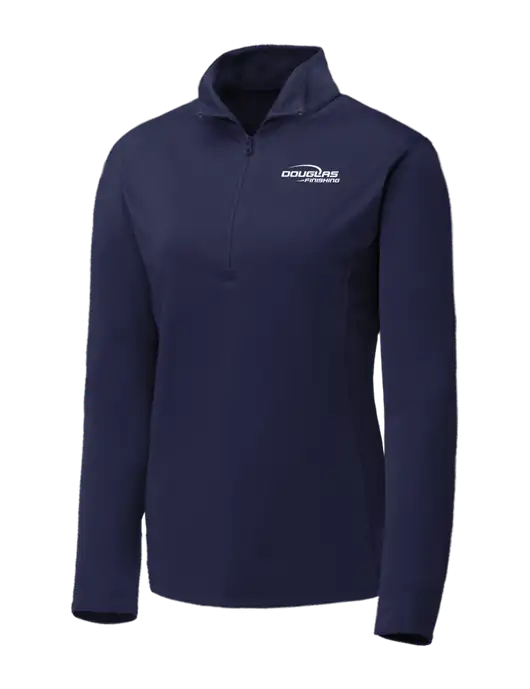 Navy Womens Posicharge Competitor ¼ Zip Pullover w/Douglas Finishing Logo