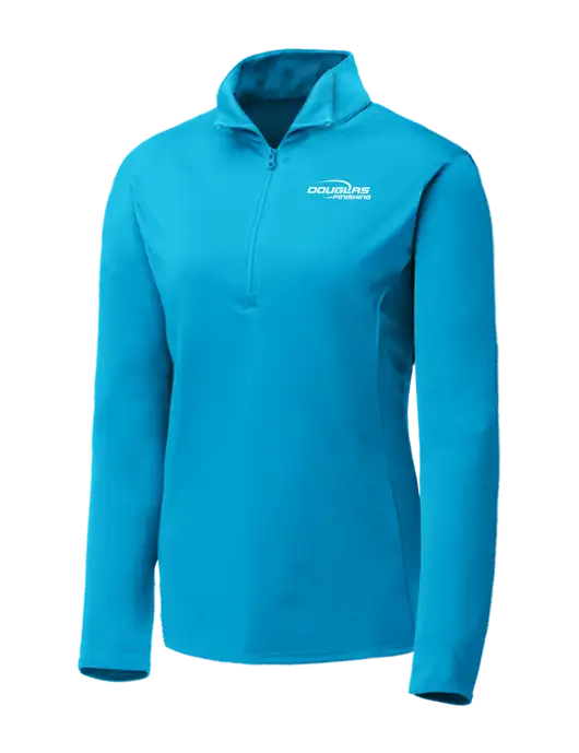 Sapphire Blue Womens Posicharge Competitor ¼ Zip Pullover w/Douglas Finishing Logo