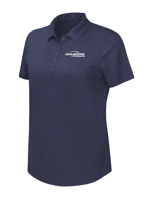 Callaway Womens Birdseye Navy Polo w/Douglas Finishing Logo