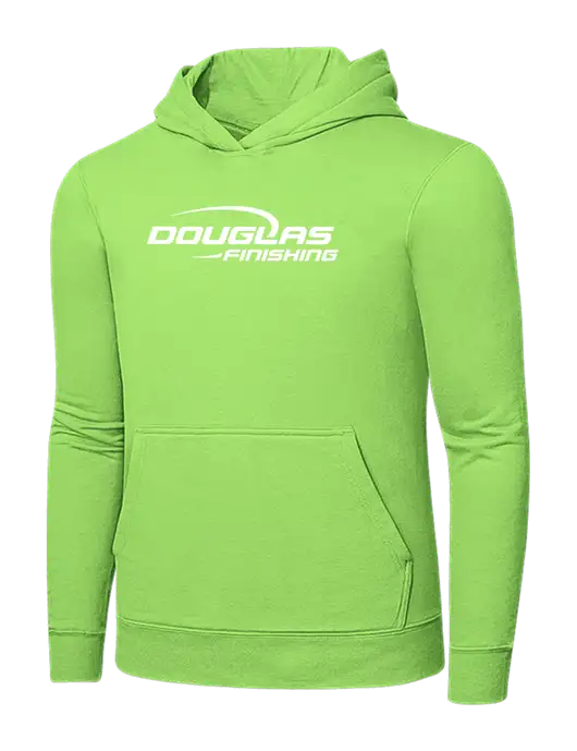Light Green 7.8. oz Ring Spun Hooded Sweatshirt w/Douglas Finishing Logo