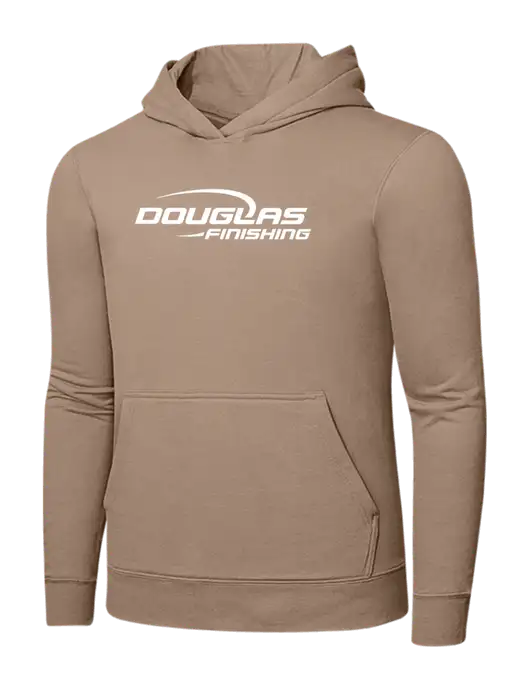 Sand 7.8. oz Ring Spun Hooded Sweatshirt w/Douglas Finishing Logo