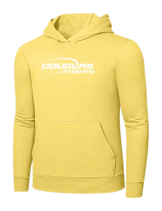 Yellow 7.8. oz Ring Spun Hooded Sweatshirt w/Douglas Finishing Logo