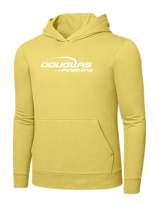 Yellow 7.8. oz Ring Spun Hooded Sweatshirt w/Douglas Finishing Logo