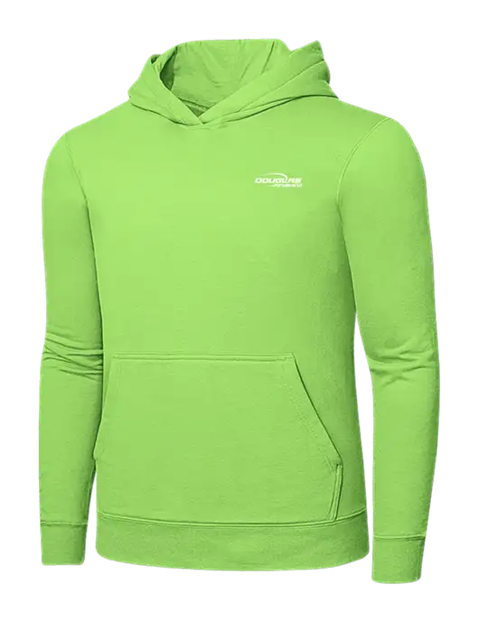 Light Green 7.8. oz Ring Spun Hooded Sweatshirt w/Douglas Finishing Logo