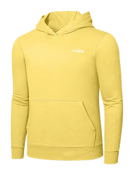 Yellow 7.8. oz Ring Spun Hooded Sweatshirt w/Douglas Finishing Logo