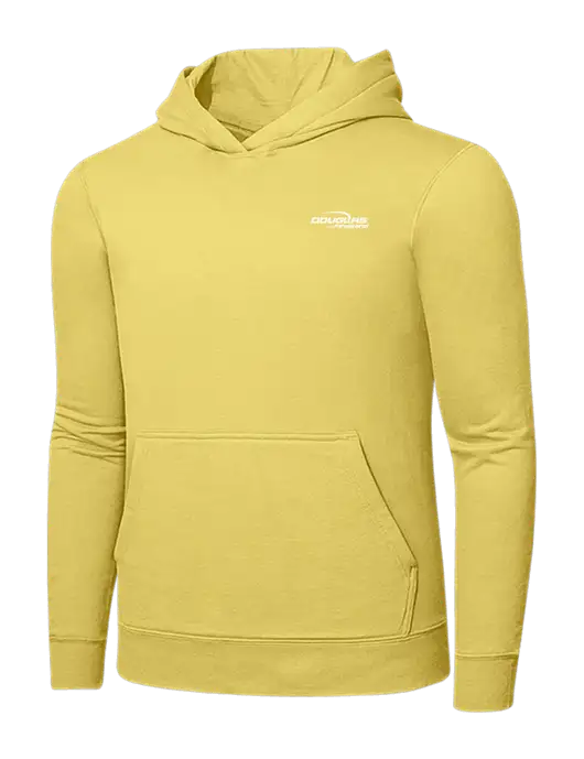 Yellow 7.8. oz Ring Spun Hooded Sweatshirt w/Douglas Finishing Logo